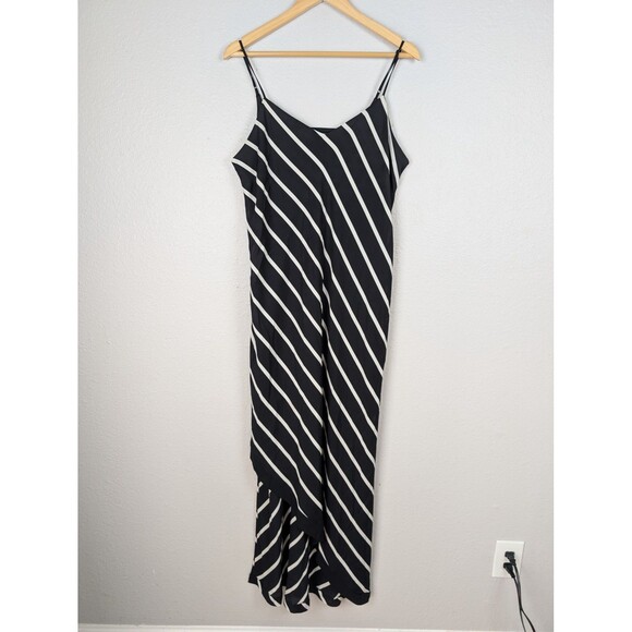 Express Black and White Striped Maxi Dress Large - Picture 1 of 9